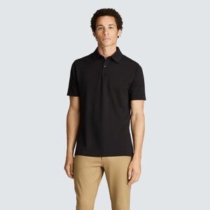 Unbound Merino Men’s Polo Shirt in Black